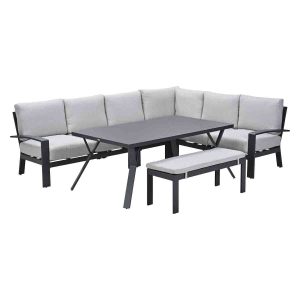 Garden Impressions Camilo lounge dining set 6-delig rechts – donker gr Garden Impressions Camilo lounge dining set 6-delig rechts – donker gr