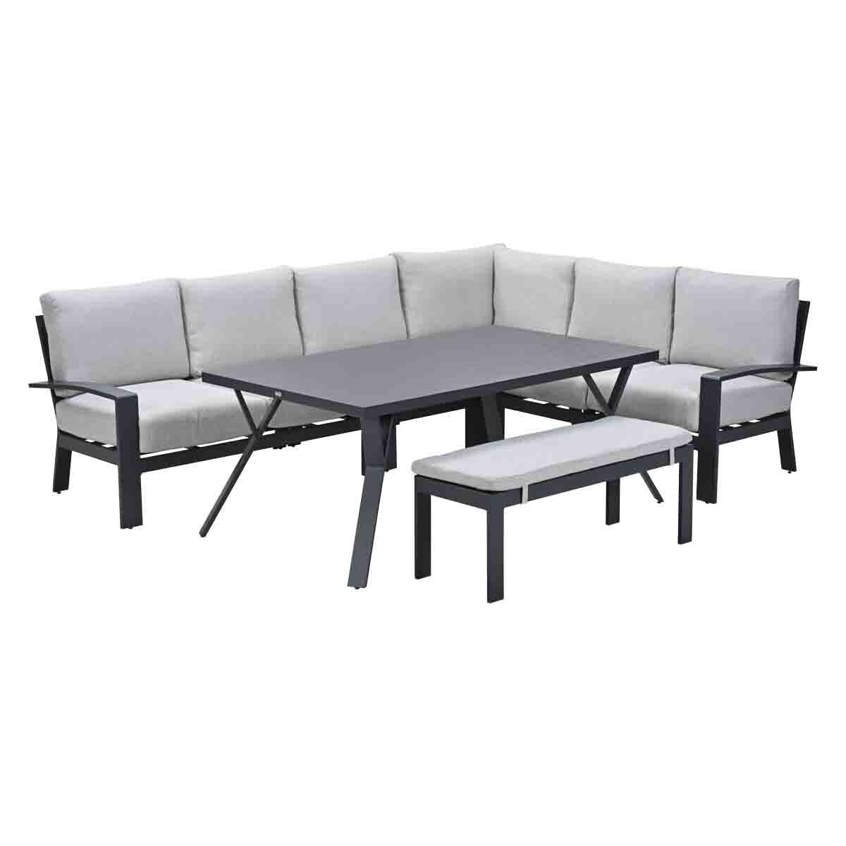 Garden Impressions Camilo lounge dining set 6-delig rechts - donker gr