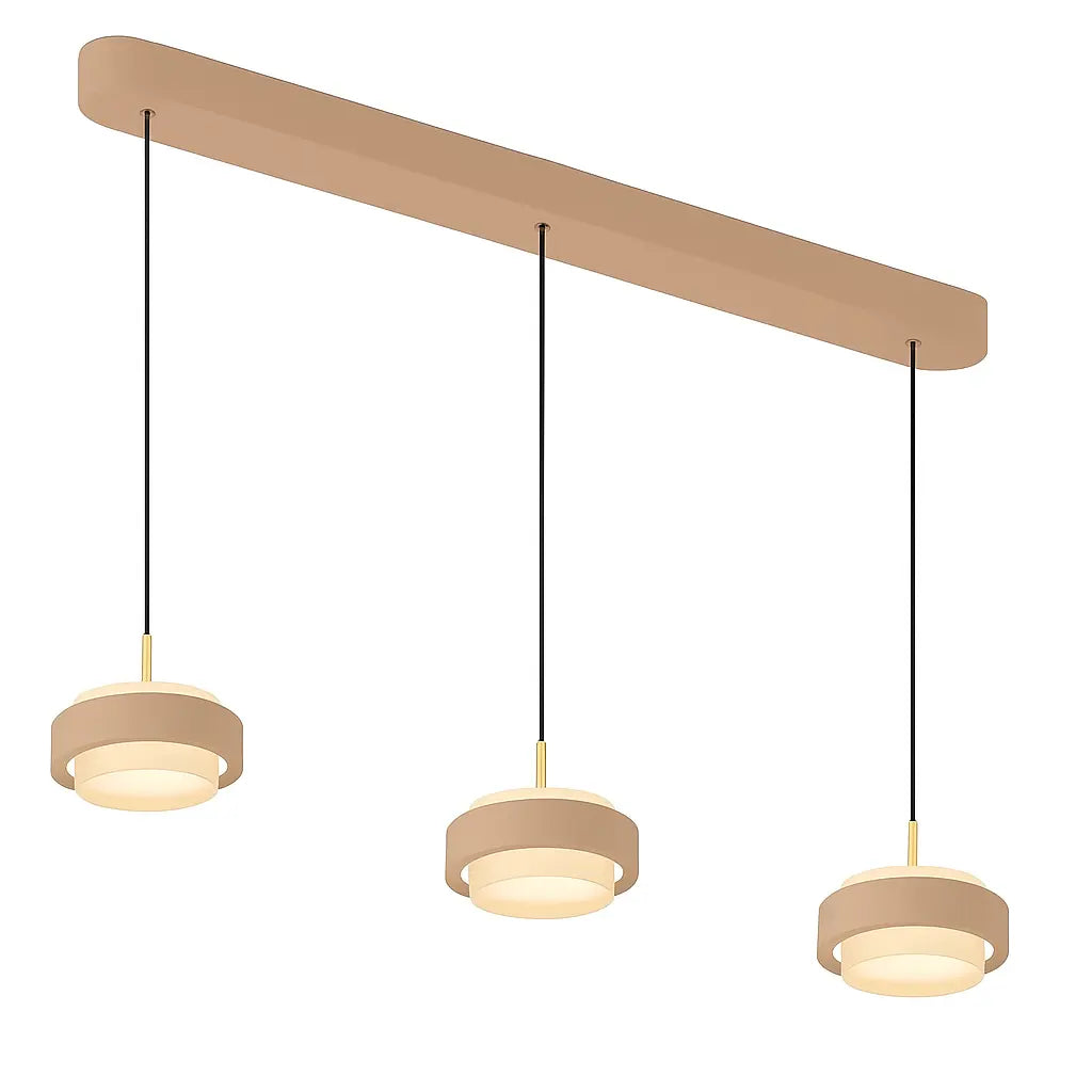 Freelight hanglamp Puleggia - 3 lichts - 90 x 150 cm - beige