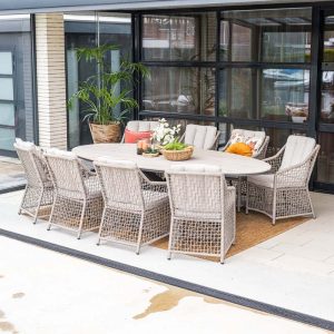 Garden Impressions tuintafel Tulli light teak vironwood – ovaal 280×14