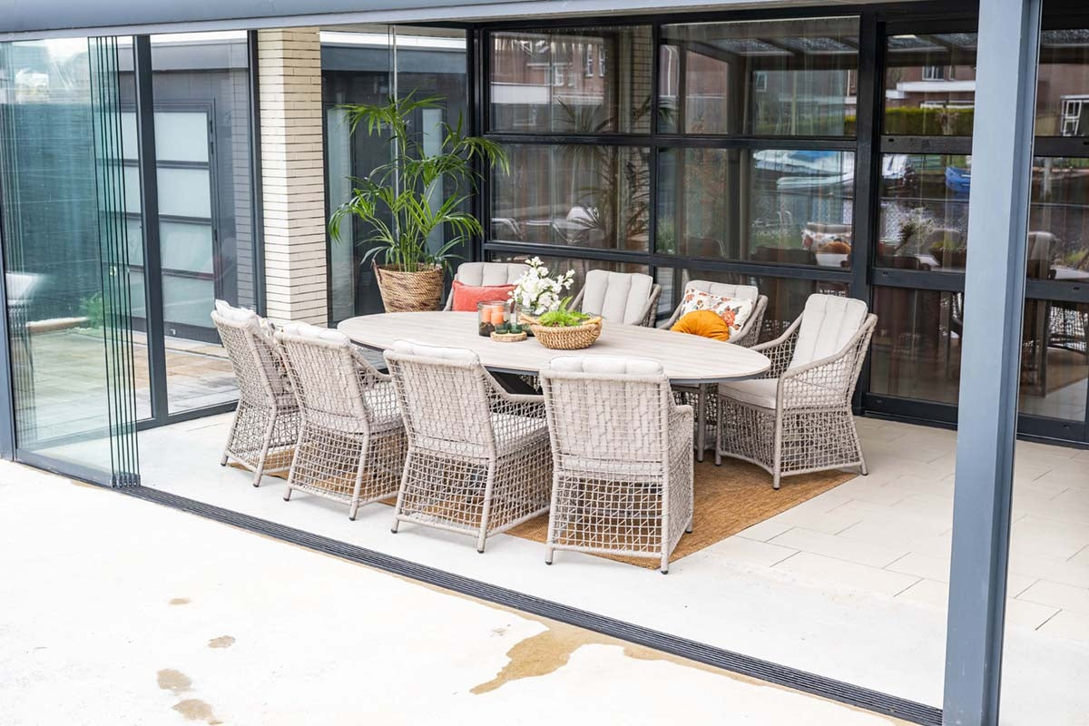 Garden Impressions tuintafel Tulli light teak vironwood - ovaal 280x14