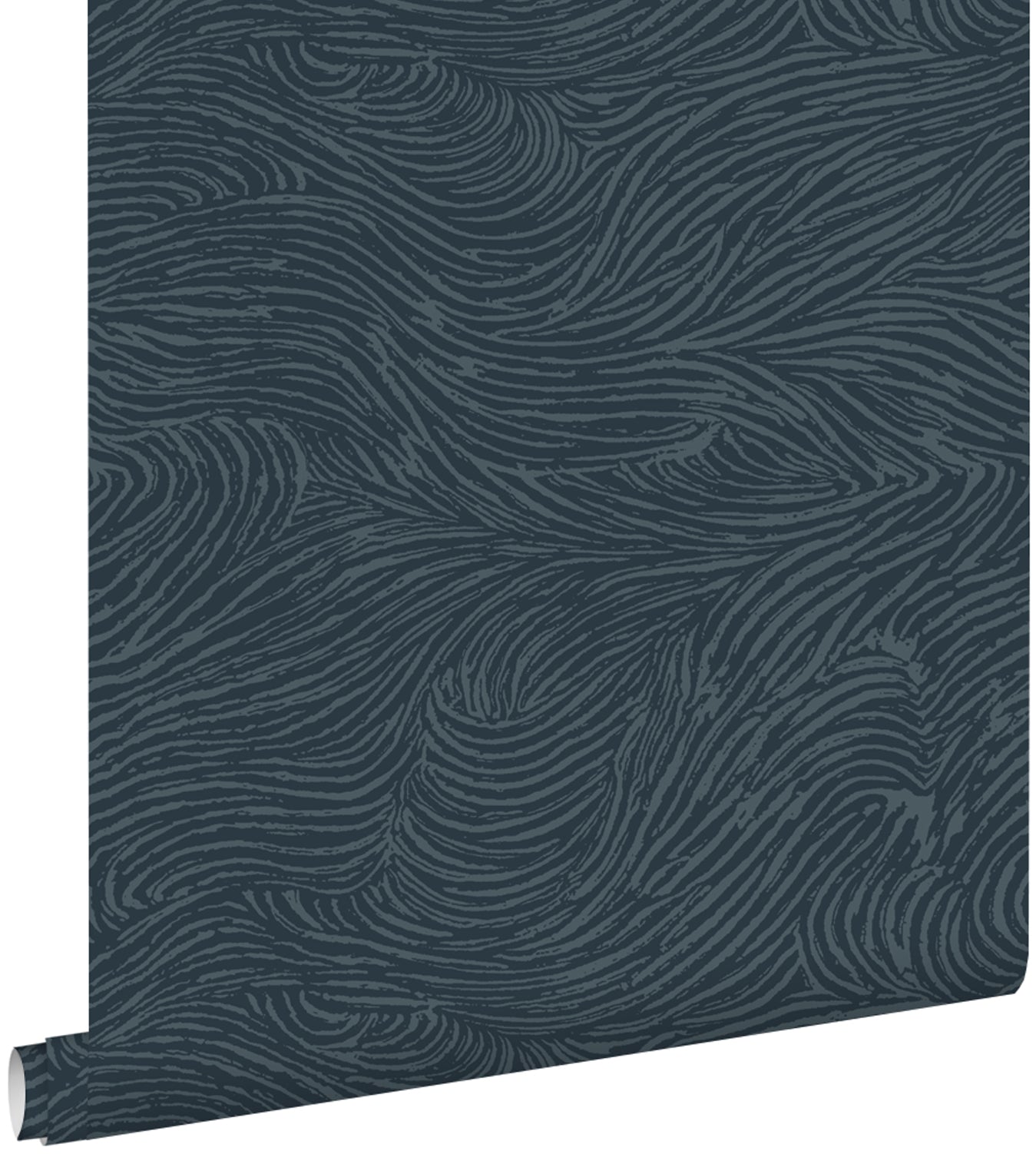 ESTAhome behang 3d golvende lijnen donkerblauw - 53 cm x 10.05 m - 139