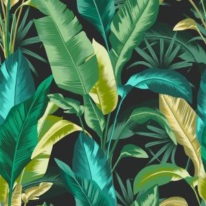 Envy Vliesbehang – Leaf It Out Midnight – Groen – 10mx52cm Envy Vliesbehang – Leaf It Out Midnight – Groen – 10mx52cm