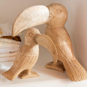 J-Line decoratie Toekan – hout – naturel – small