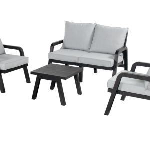 Hartman Loungeset Ibiza – Antraciet/Grijs – Kunststof – 4-Persoons Hartman Loungeset Ibiza – Antraciet/Grijs – Kunststof – 4-Persoons