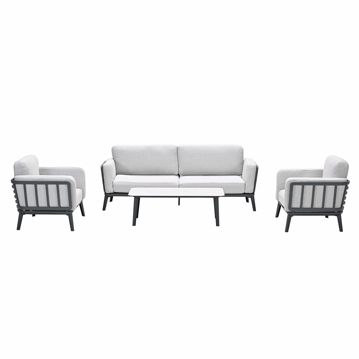 Garden Impressions loungeset Sentosa donker grijs 4-delig