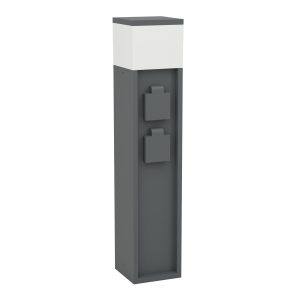 EGLO stopcontact zuil buiten Park5 – e27 – 50 cm – antraciet/wit