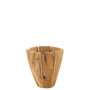 J-Line bloempot Jack – hout – naturel – medium – Ø 35 cm J-Line bloempot Jack – hout – naturel – medium – Ø 35 cm