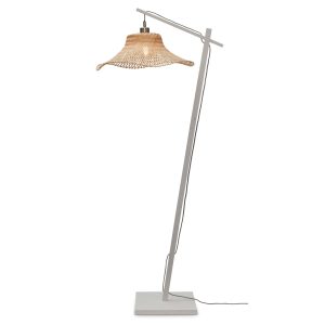 GOOD&MOJO vloerlamp Ibiza – bruin – Ø50cm