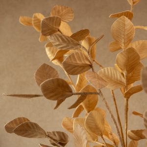 J-Line decoratie tak Bladeren Eva – kunststof – geel