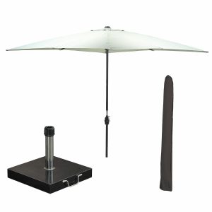 Garden Impressions stokparasol Lotus olijf 250×250 cm met 40kg Cosmo v