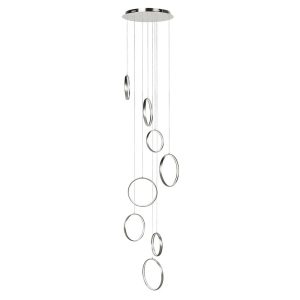 Highlight hanglamp Olympia – 8 lichts – 70 x 330 cm – mat chroom Highlight hanglamp Olympia – 8 lichts – 70 x 330 cm – mat chroom