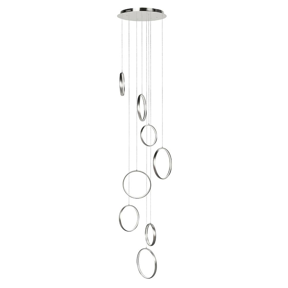 Highlight hanglamp Olympia - 8 lichts - 70 x 330 cm - mat chroom