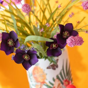 J-Line decoratie tak Paars Heelkruid – kunststof – roze/paars