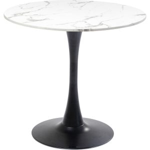 Kare Design Eettafel Schickeria Ø80cm marmerprint wit en zwart Kare Design Eettafel Schickeria Ø80cm marmerprint wit en zwart