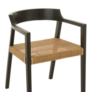 J-Line stoel Emma – hout – zwart/bruin