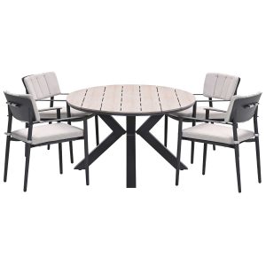 Garden Impressions tuinset Dane – Tulli – donker grijs – 180×115 cm –
