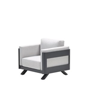 Realdo lounge fauteuil – carbon black – valley sand