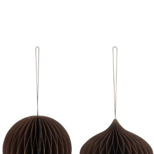 J-Line kersthanger Bal – papier – bruin – large – 2 stuks J-Line kersthanger Bal – papier – bruin – large – 2 stuks