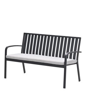 Bruno parkbank – aluminium – carbon black – valley sand Bruno parkbank – aluminium – carbon black – valley sand