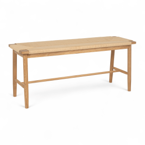 Furnhouse bankje Prime – Natuurlijk eikenhout – Papiergaren – 35x110x4