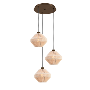 EGLO hanglamp Orimini – Ø 48 cm – crème/brons – textiel EGLO hanglamp Orimini – Ø 48 cm – crème/brons – textiel