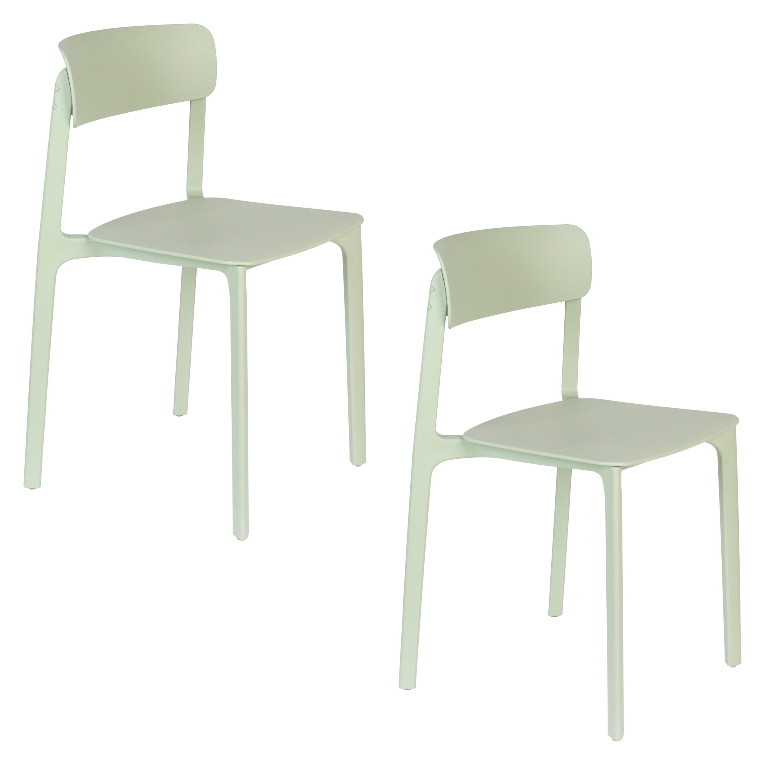 Housecraft Living Clive Eetkamerstoel/ Tuinstoelen Lichtgroen - Set va