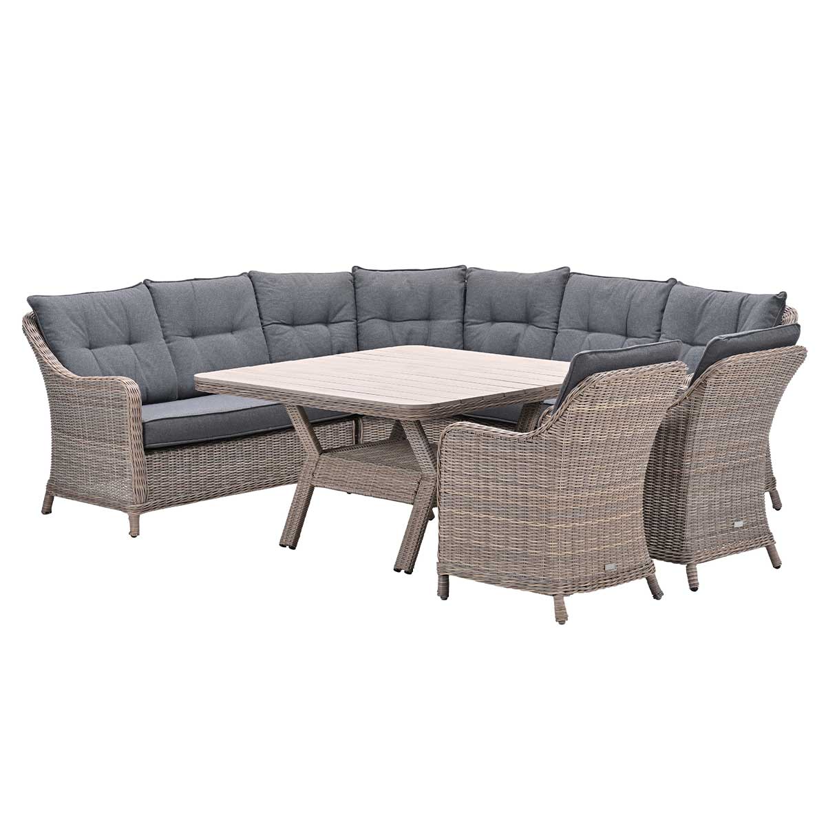 Garden Impressions lounge dining set Nova mystic grey - 6-delig - incl