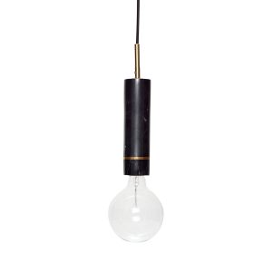 Hübsch hanger Elegant – messing/marmer – ø6xh29cm, e27 Hübsch hanger Elegant – messing/marmer – ø6xh29cm, e27