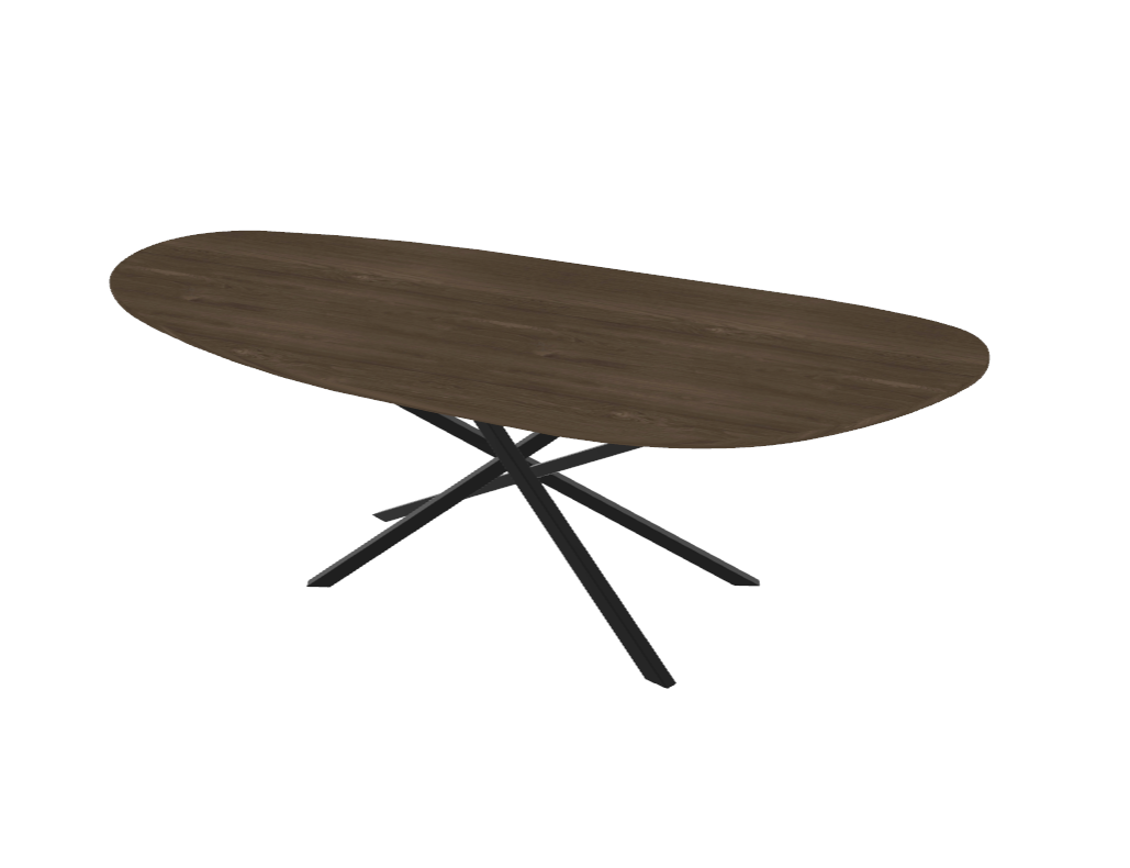 Firma Hout & Staal eettafel Leaf Mikado - deer brown - 300*100cm