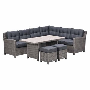 Garden Impressions lounge dining set Jaru 5-delig rechts – light teak Garden Impressions lounge dining set Jaru 5-delig rechts – light teak