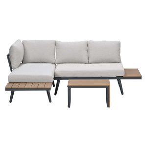 Garden Impressions loungeset Tibo 3-delig – donker grijs