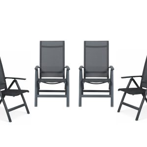 Garden Impressions Gala tuinstoelen set van 4 verstelbaar