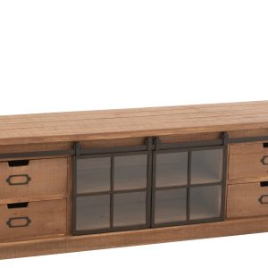 J-Line tv kast Mia – dennenhout – naturel