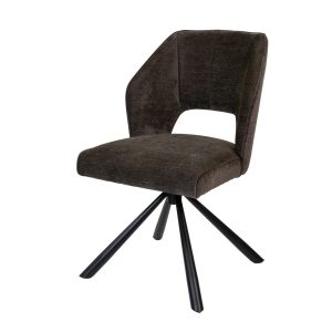 Giga Meubel Eetkamerstoel Mara – Stof/Metaal – Taupe – Set van 2 Giga Meubel Eetkamerstoel Mara – Stof/Metaal – Taupe – Set van 2