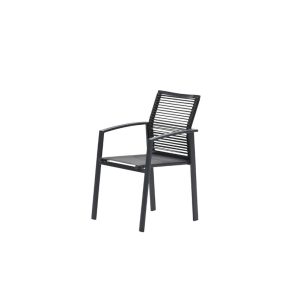 Cosmo dining fauteuil – rope donkergrijs – gevuld textileen Cosmo dining fauteuil – rope donkergrijs – gevuld textileen