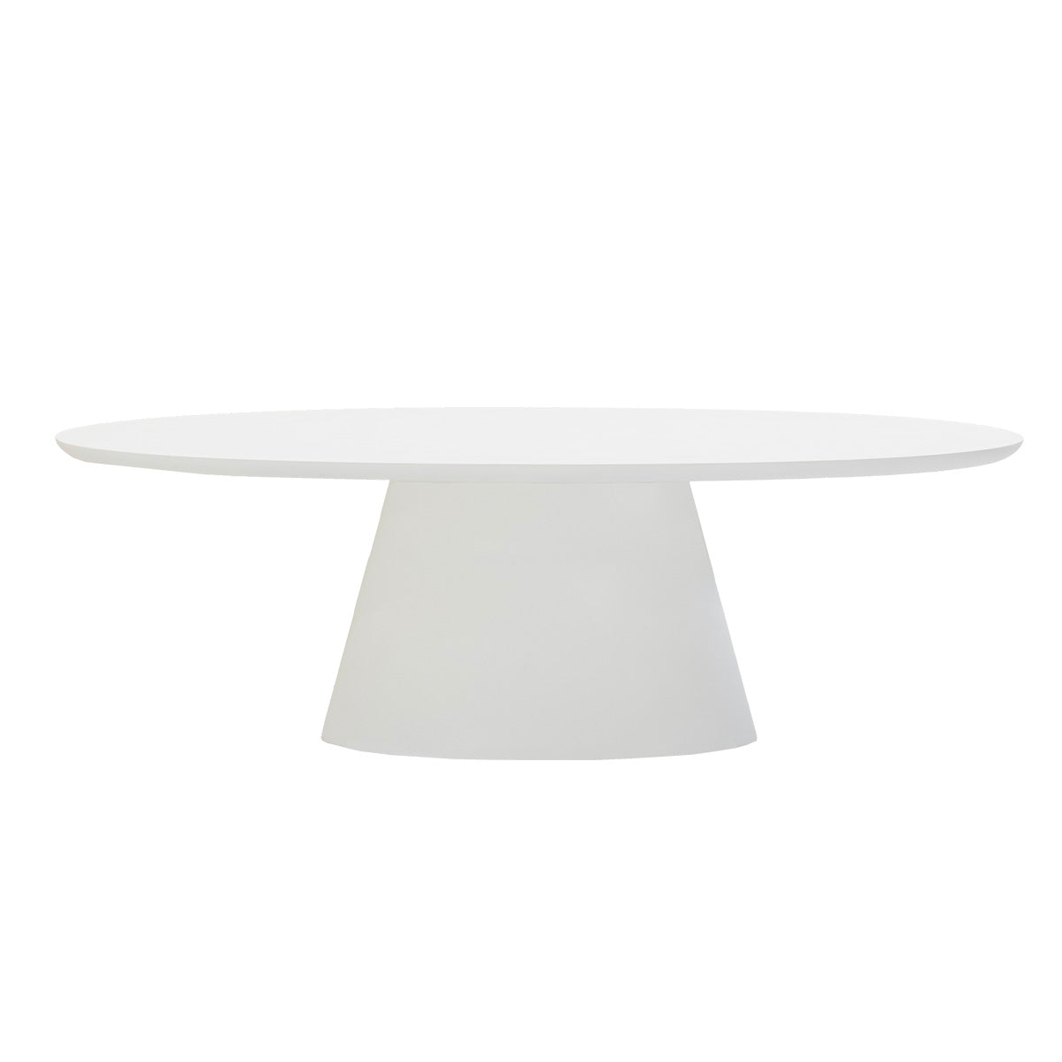 Giga Meubel Eettafel Cleo - Ovaal Wit - Eco Composiet - 200cm