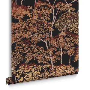 Graham & Brown Vliesbehang – Idyll Tree Alizarin – 10mx52cm