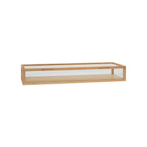 Hübsch vitrinekast View – glas/mdf/eikenfineer/eikenhout – 80x30xh12cm