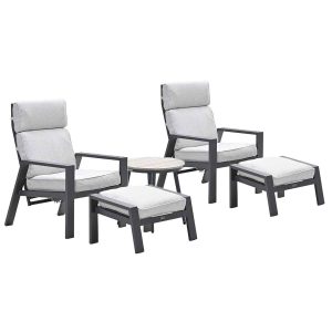 Garden Impressions loungestoelen Lora – Lucas licht grijs – 3-delig Garden Impressions loungestoelen Lora – Lucas licht grijs – 3-delig