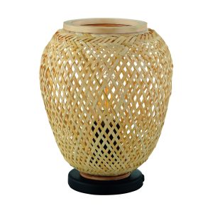 EGLO tafellamp Dembleby – e27 – 25 cm – zwart/natuur EGLO tafellamp Dembleby – e27 – 25 cm – zwart/natuur