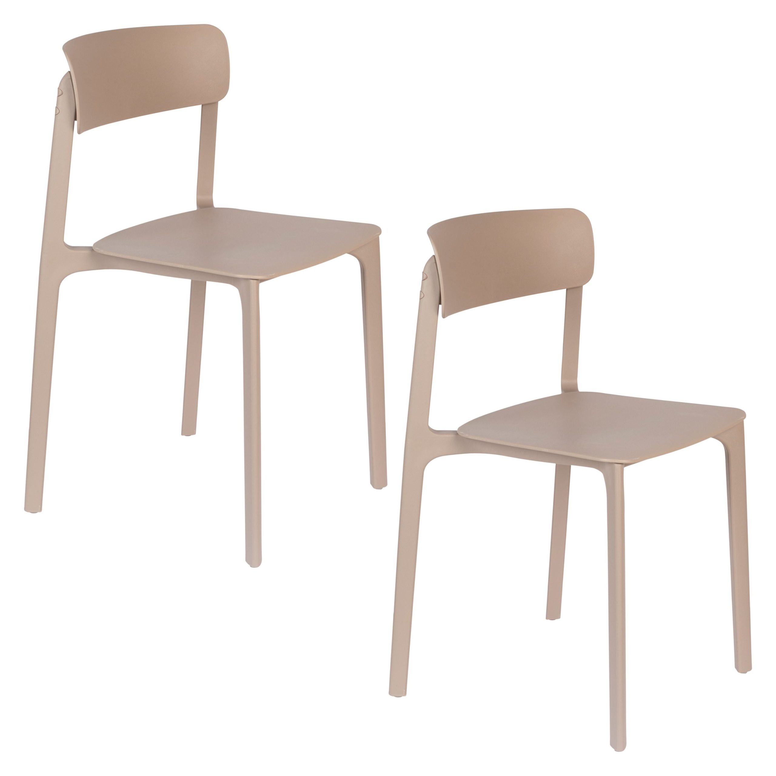 Housecraft Living Clive Tuinstoel/ Eetkamerstoelen Lichtbruin - Set va