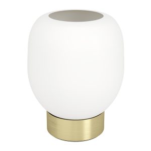 EGLO tafellamp Manzanares – e27 – 18 cm – wit/goud EGLO tafellamp Manzanares – e27 – 18 cm – wit/goud