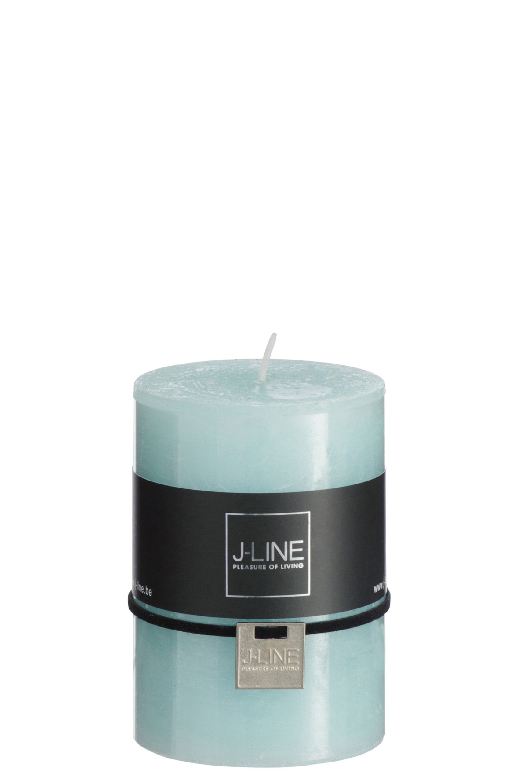 J-Line cilinderkaars - aqua - medium - 39U - 6 stuks