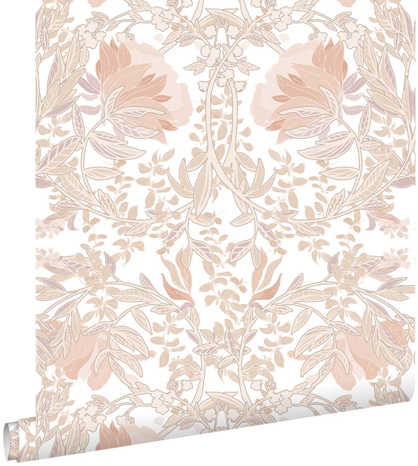 ESTAhome behang vintage bloemen in art nouveau stijl beige 53 cm x 10.