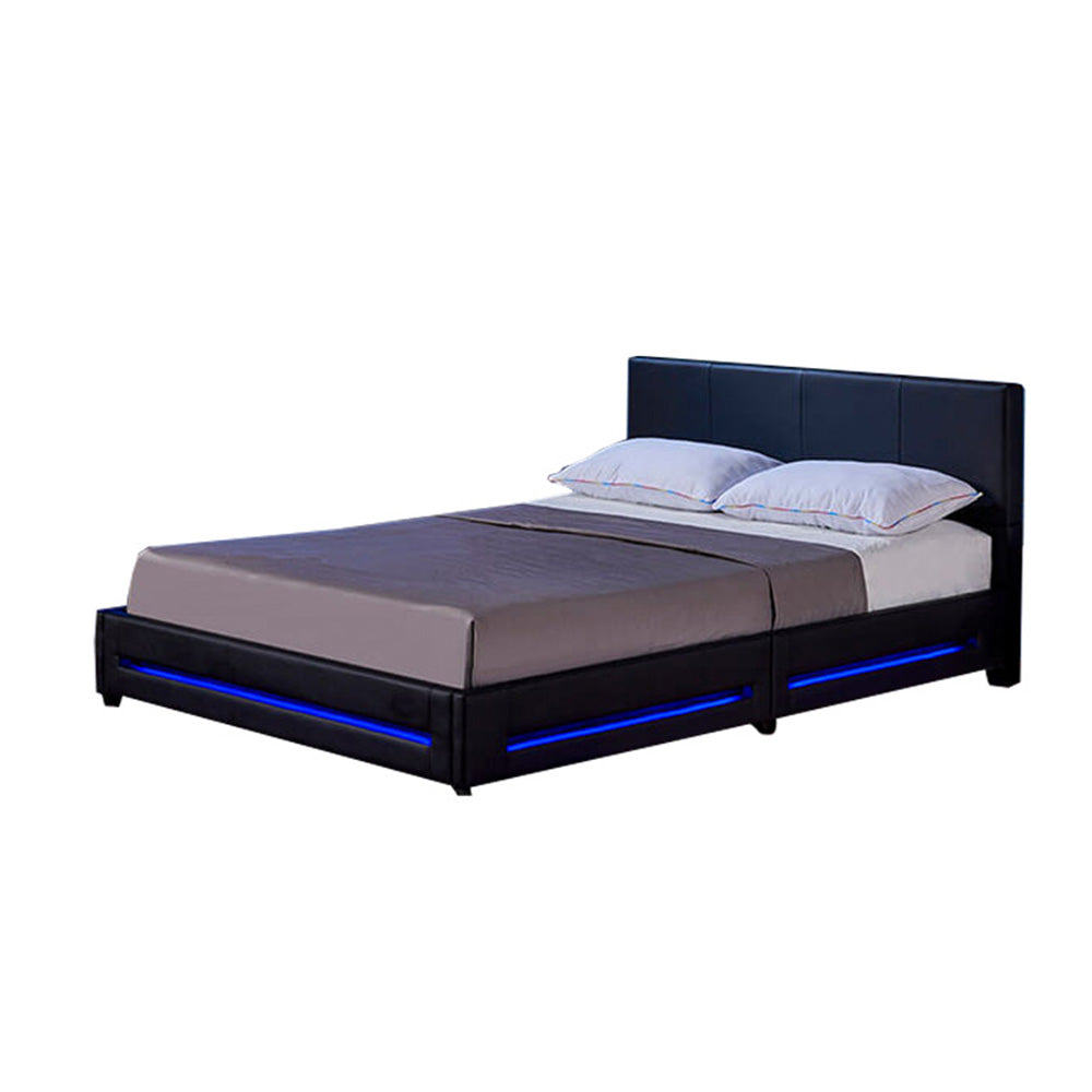Home Deluxe LED bed ASTEROID zwart 160 x 200 cm