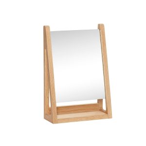 Hübsch tafelspiegel Point – spiegelglas/eikenhout – 22x9xh32cm