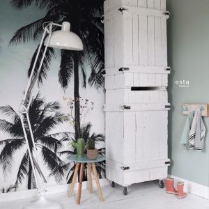 ESTAhome fotobehang palmbomen petrolgroen – 186 x 279 cm – 158899 ESTAhome fotobehang palmbomen petrolgroen – 186 x 279 cm – 158899