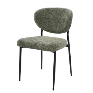 Giga Meubel Eetkamerstoel Vajèn – Stof – Groen – Set van 2 Giga Meubel Eetkamerstoel Vajèn – Stof – Groen – Set van 2