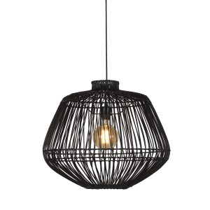 GOOD&MOJO hanglamp Madagascar – zwart – Ø60cm GOOD&MOJO hanglamp Madagascar – zwart – Ø60cm